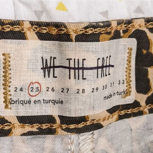 Free PEOPLE We the free Leopard high waist Skinny Jeans size 25 B1 - Picture 10 of 12